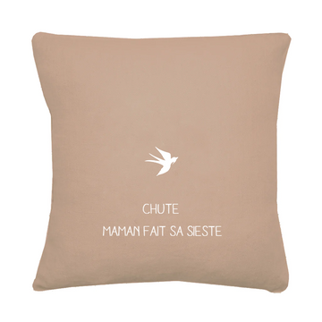 Coussin Cadeau Fête des Mères / Grand-mères personnalisé Vieux Rose Lin